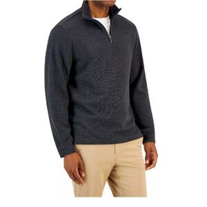 Men's Solid Classic-Fit French Rib Quarter-Zip Sweater - 2XL